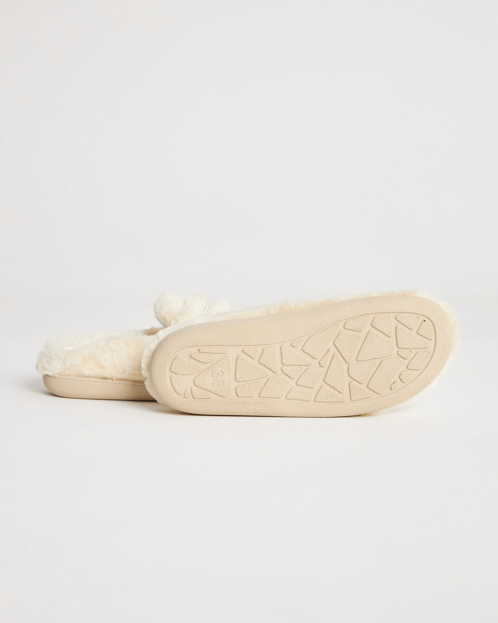 Kadın Kışlık Loafer Modelli Beyaz Rengi Peluş Ev İçi  Ayakkabı