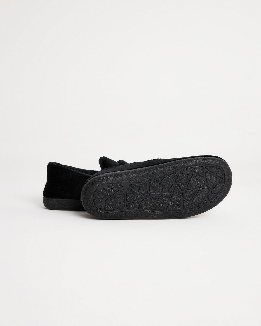 Siyah Renkli  Kadın Peluş Loafer Kışlık Ev İçi Ayakkabı