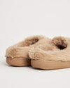 Çocuk Kışlık Camel Süet Peluş Ev İçi Ayakkabı