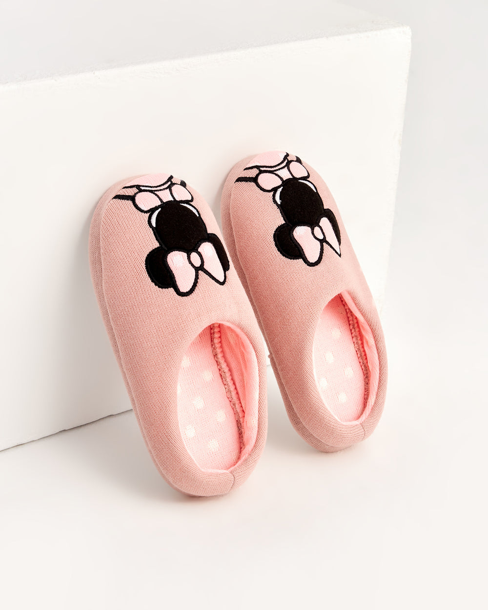 MİİMİ - Minnie Mouse Detaylı Pembe Kadın Ev Terliği