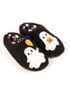 Çocuk Halloween Temalı Sevimli Hayalet Çifti Desenli Peluş Ev İçi Ayakkabı