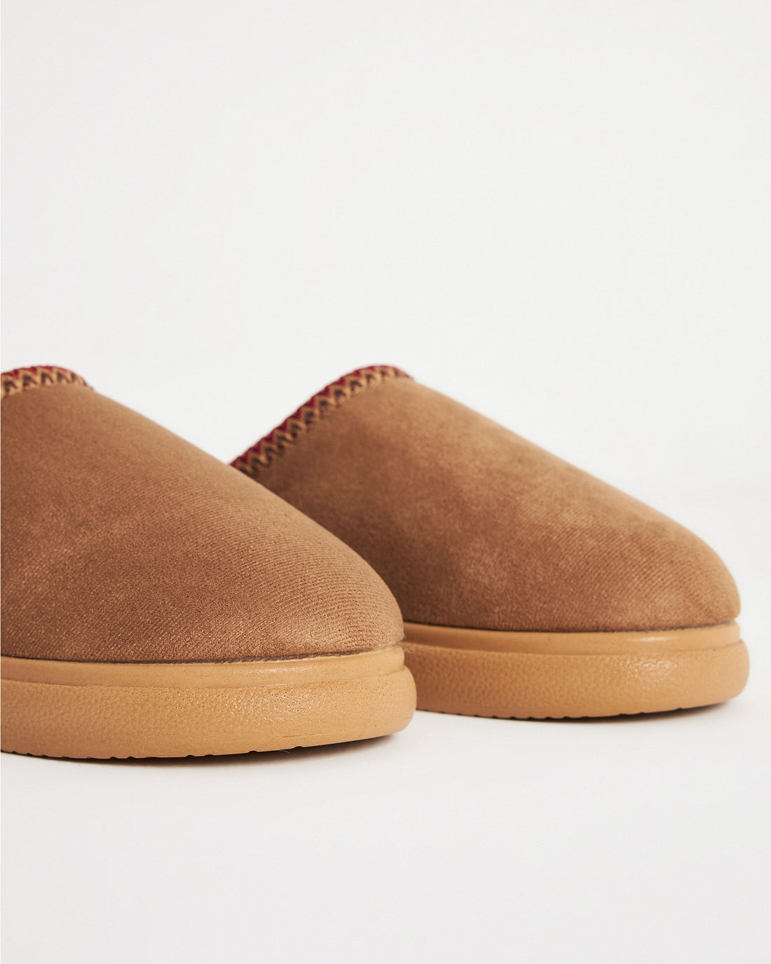 Erkek Kışlık Camel Süet Etnik Desenli Erkek Ev İçi Ayakkabı