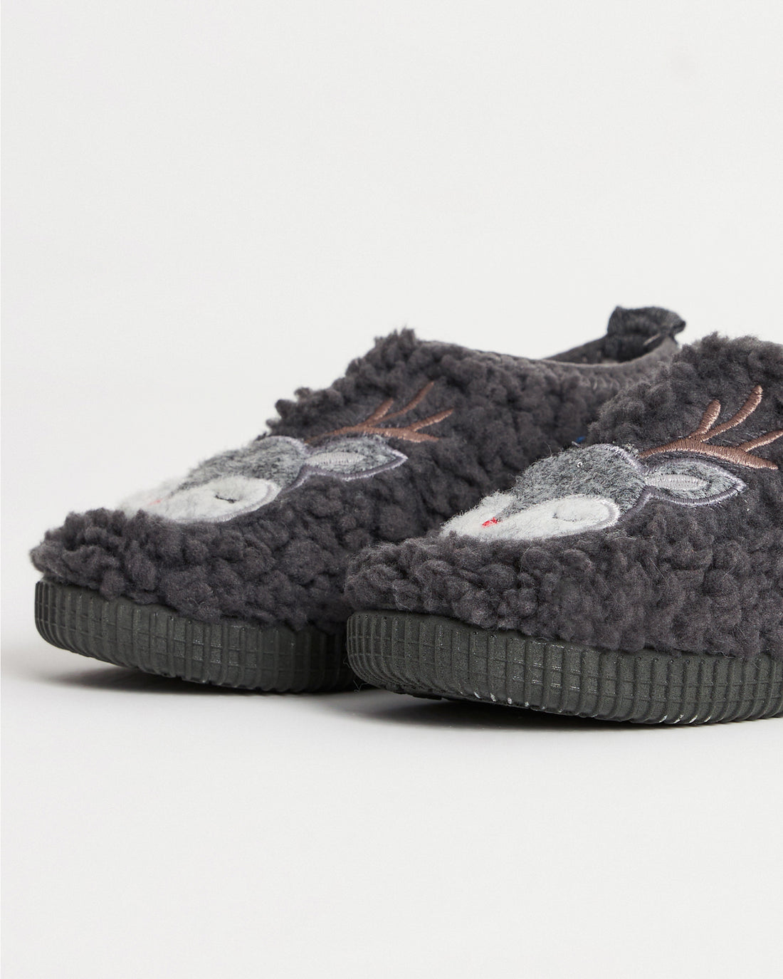 Çocuk ve Bebek Kışlık Geyik Figürlü Rahat Tabanlı Bahçe, Kreş ve Ev Ayakkabısı