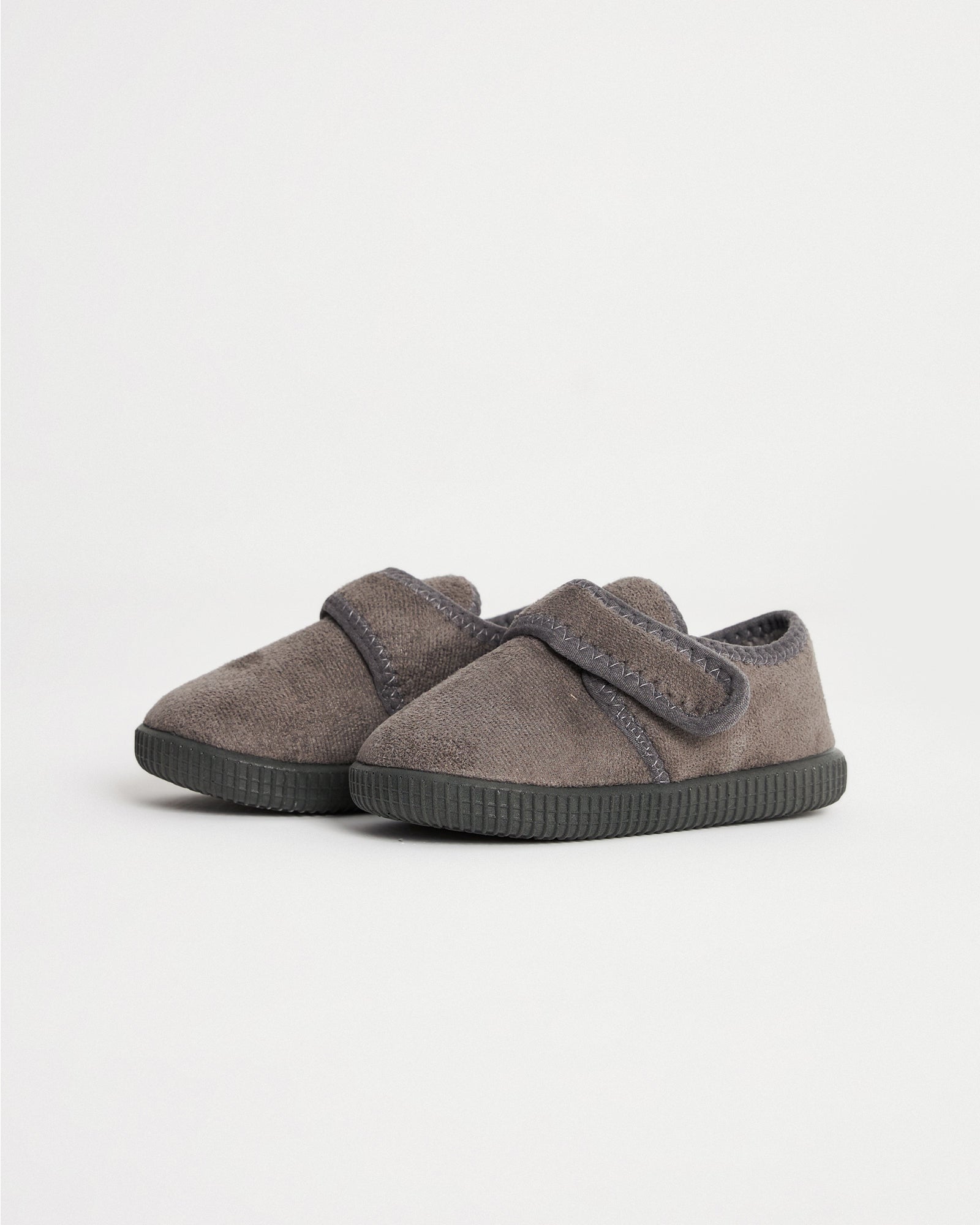 Çocuk ve Bebek Kışlık Tek Cırtlı Süet Rahat Taban Ev & Kreş Ayakkabısı