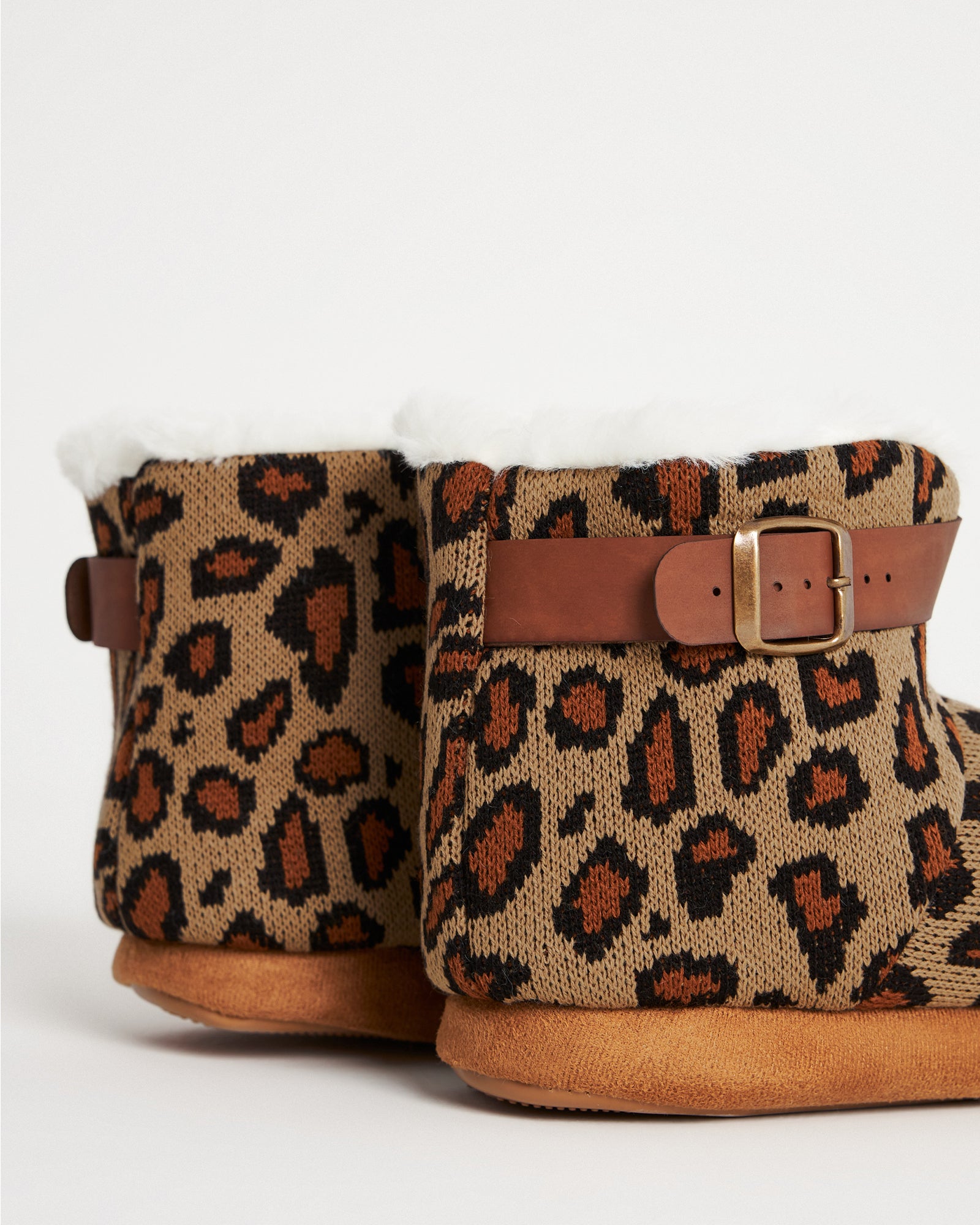 Kadın Leopar Desenli İçi Peluş  Panduf - Sophia-K