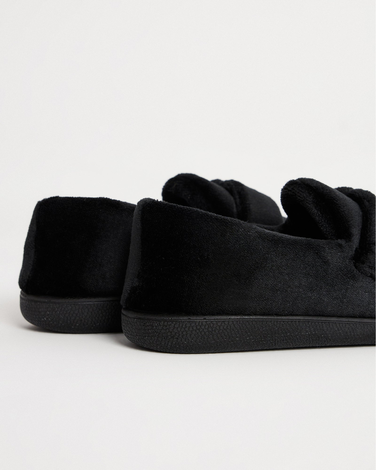 Siyah Renkli  Kadın Peluş Loafer Kışlık Ev İçi Ayakkabı