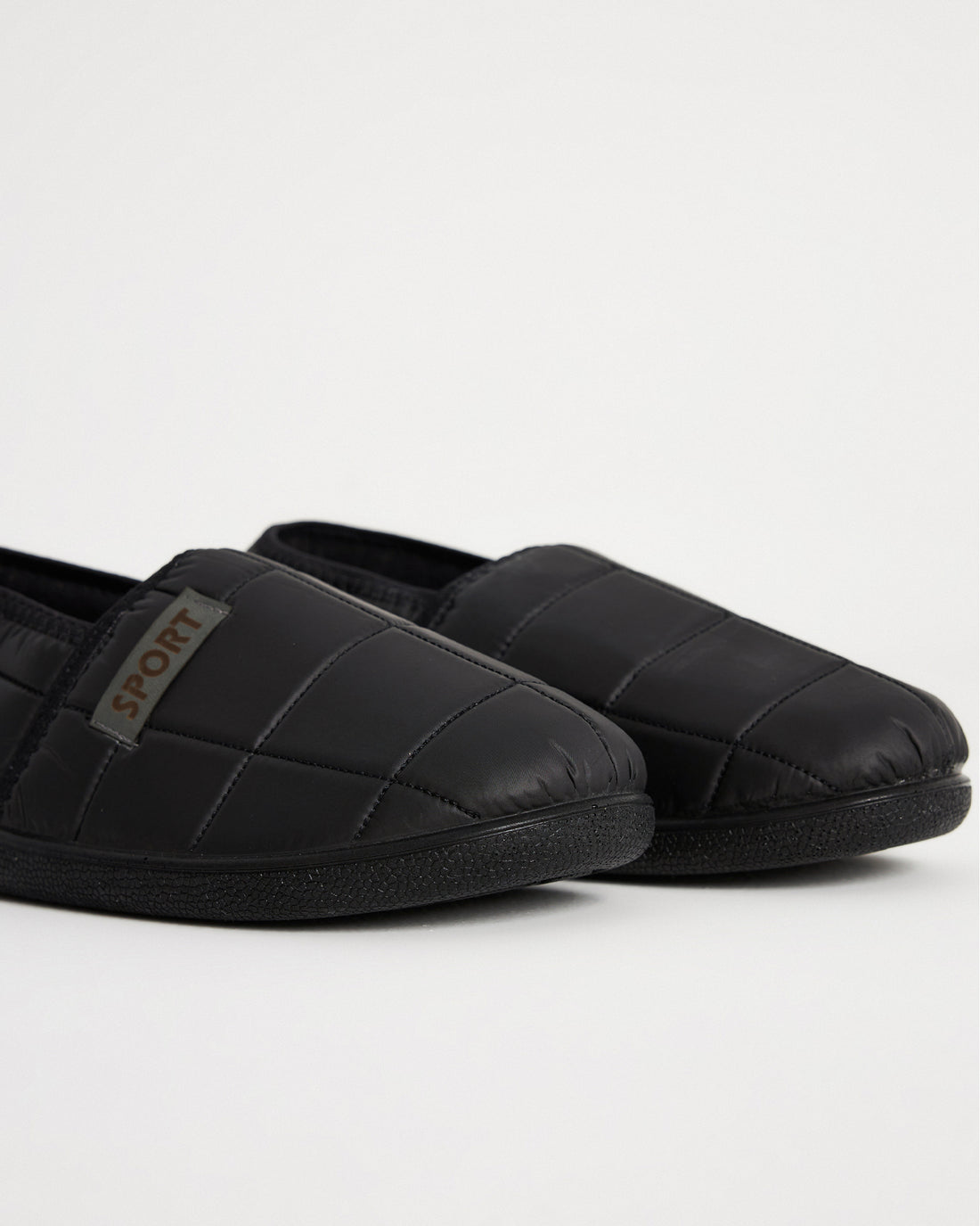 Siyah Esnek Yapılı Sport Kışlık Erkek  Ev İçi Ayakkabı