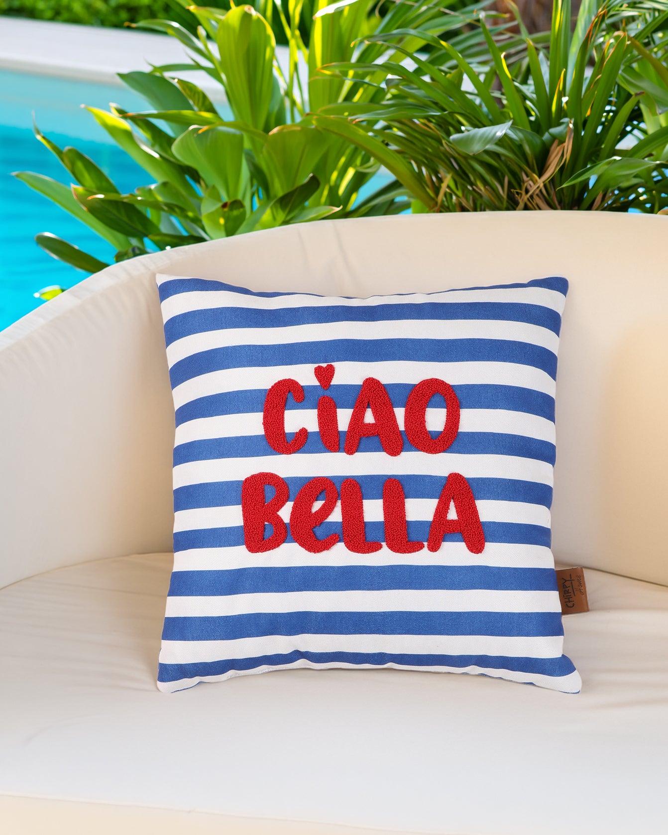 Nakışlı Çizgili İçi Dolgulu Kırlent - CIAO BELLA