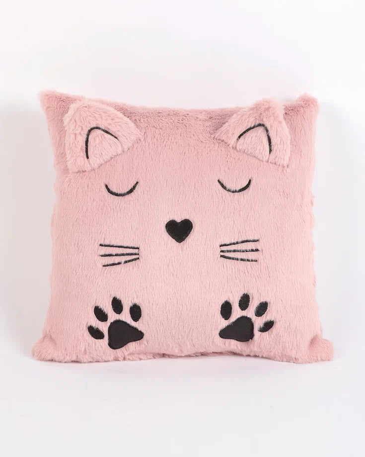 Sevimli Kedi Figürlü Peluş Kırlent