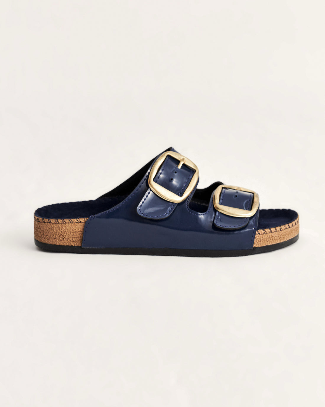 Kadın Parlak Rugan Tokalı Yazlık Terlik