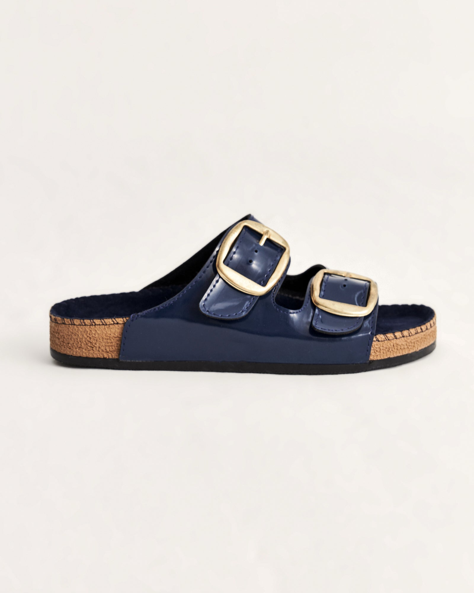 Kadın Parlak Rugan Tokalı Yazlık Terlik