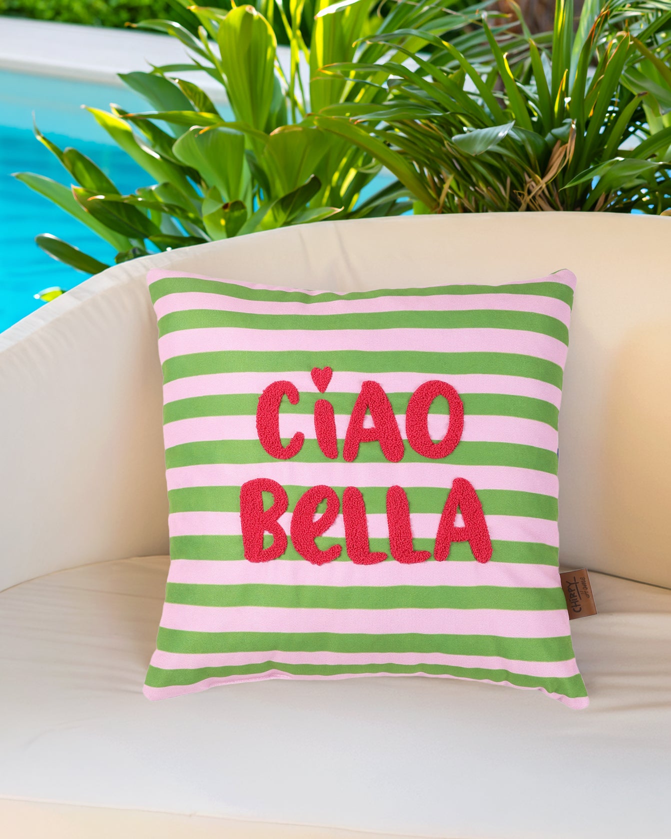 Nakışlı Çizgili İçi Dolgulu Kırlent - CIAO BELLA
