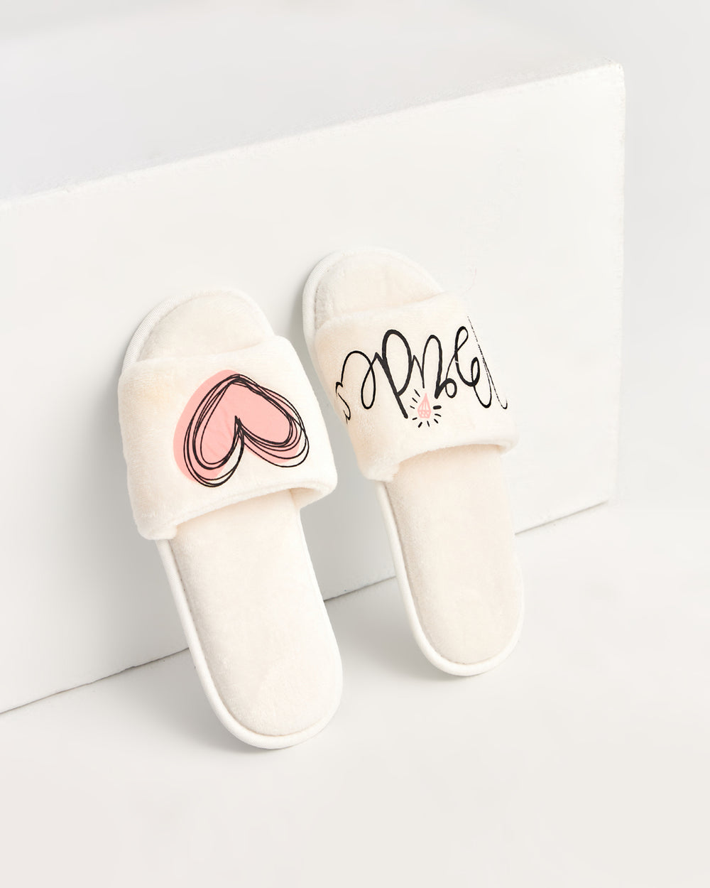 Bride - Yazılı Beyaz Gelin Terliği