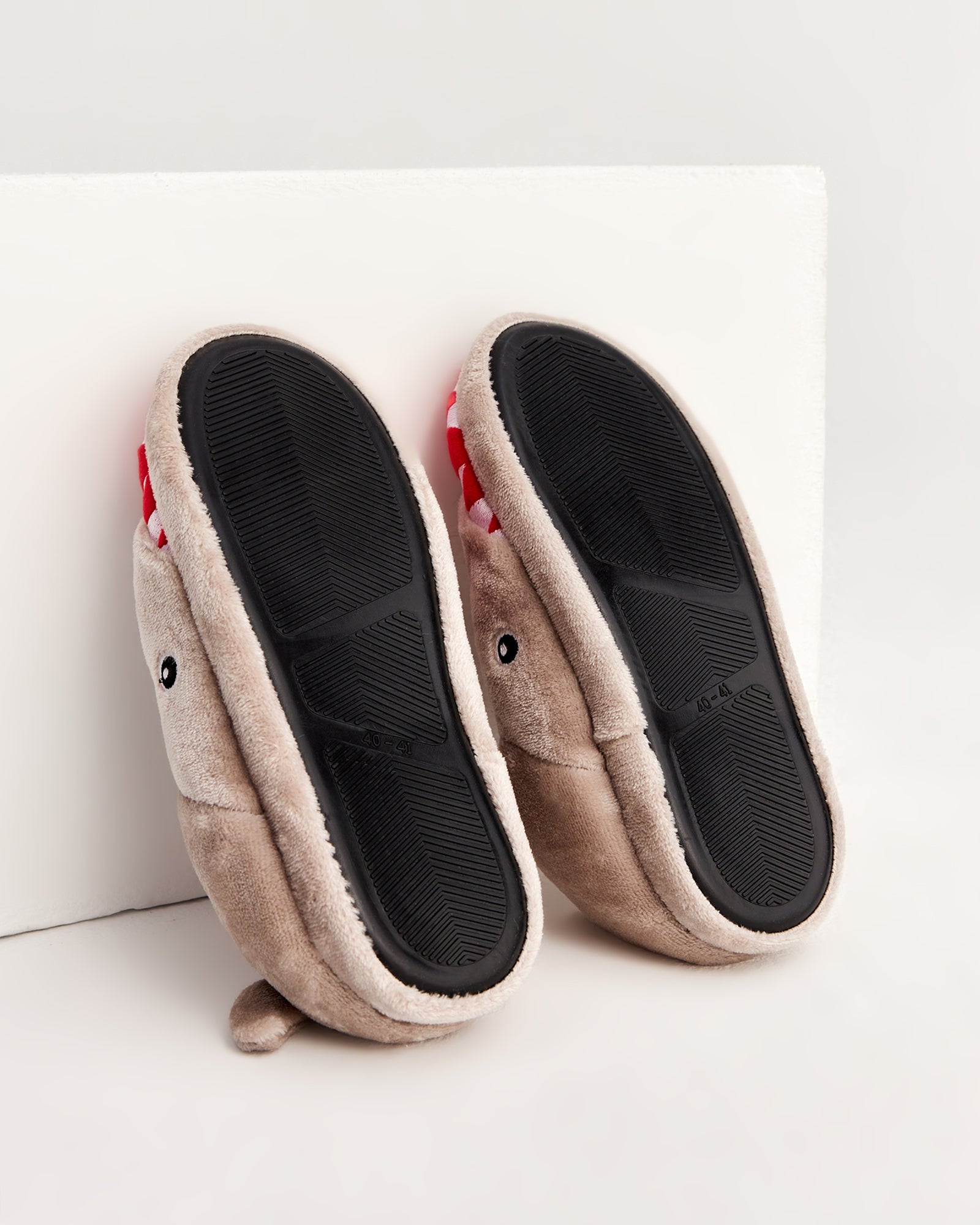 SHARKE - Köpek Balığı Figürlü Erkek Gri Ev İçi Ayakkabı