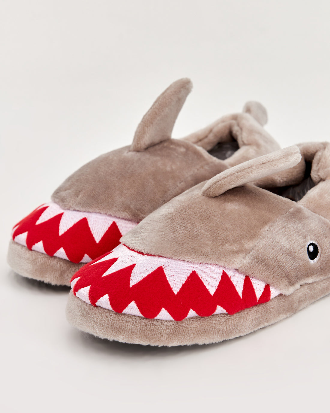 SHARKE - Köpek Balığı Figürlü Erkek Gri Ev İçi Ayakkabı