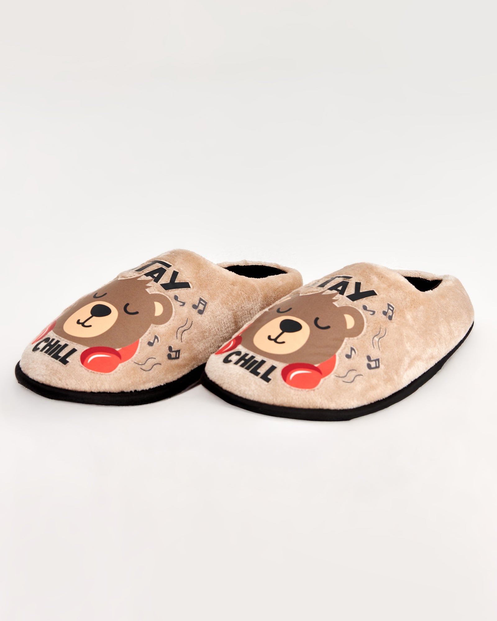 ZİPPO-K- Ayı Figürlü Krem Erkek Ev Terliği