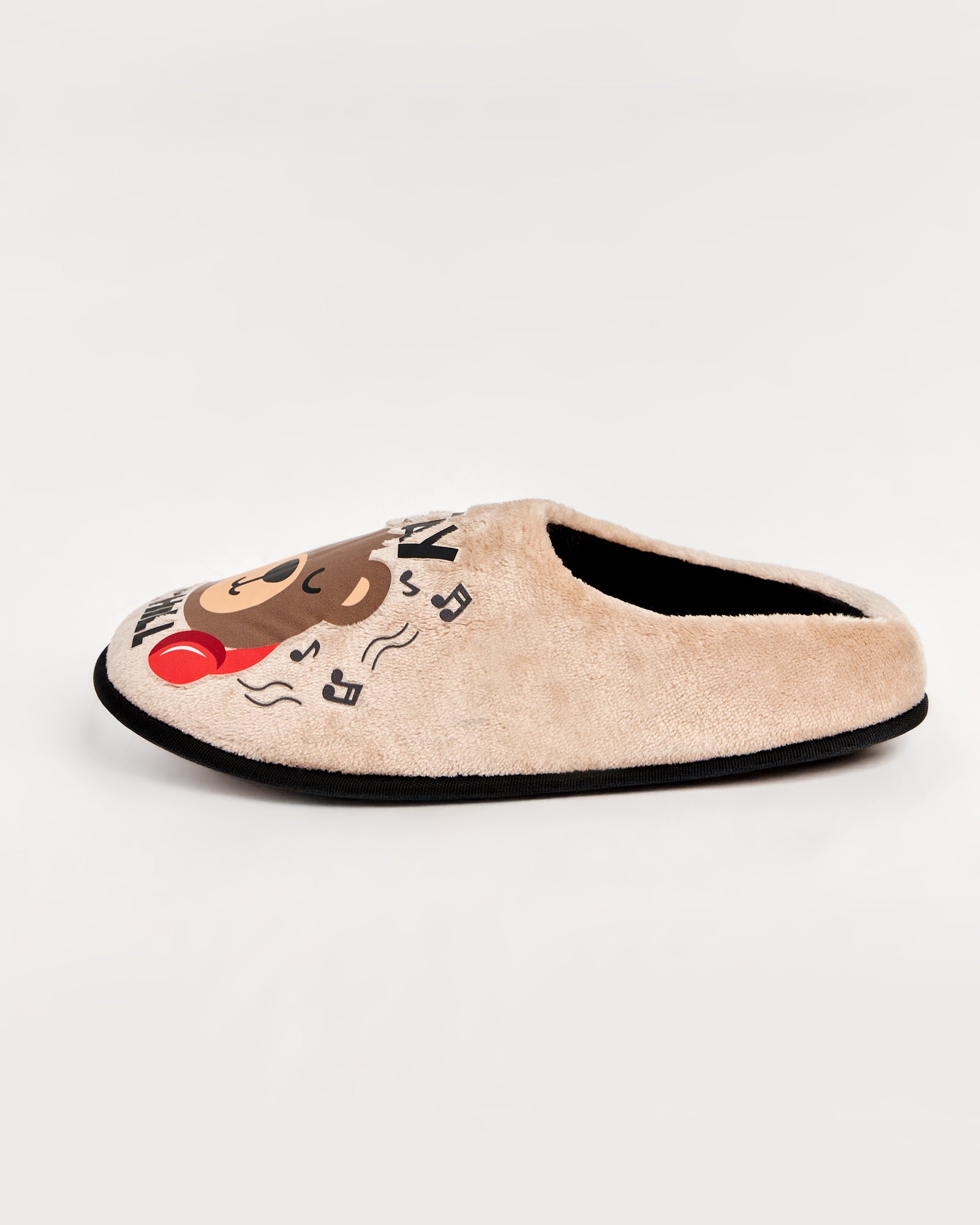 ZİPPO-K- Ayı Figürlü Krem Erkek Ev Terliği