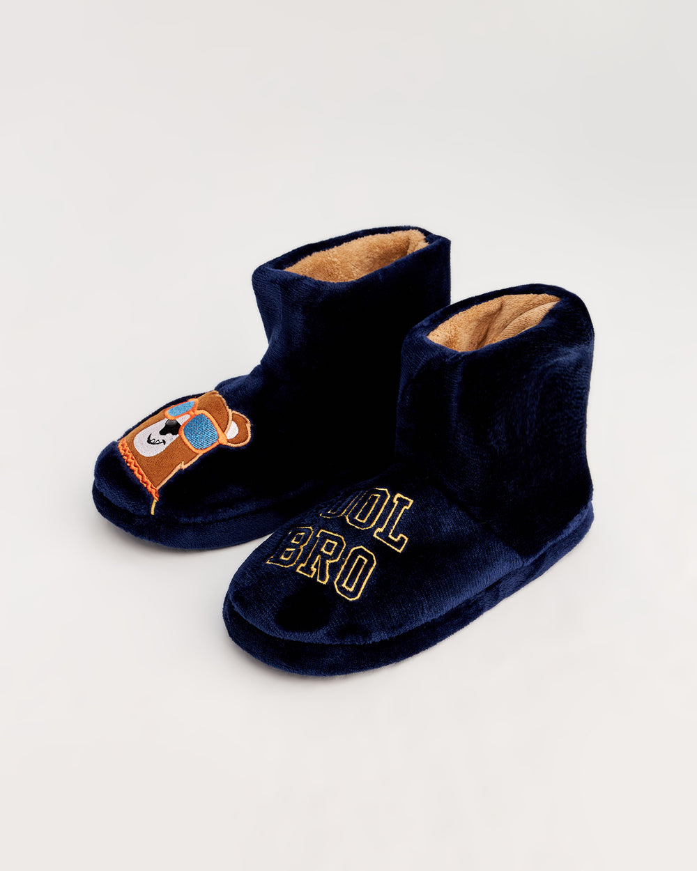 COOL BRO - Ayı Figürlü Lacivert Erkek Panduf
