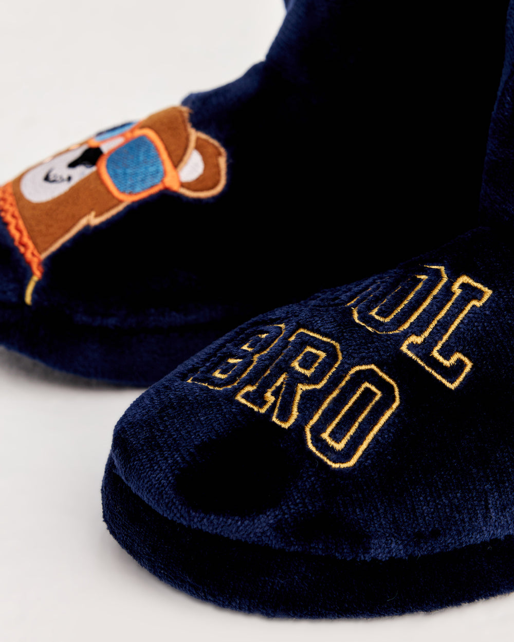 COOL BRO - Ayı Figürlü Lacivert Erkek Panduf