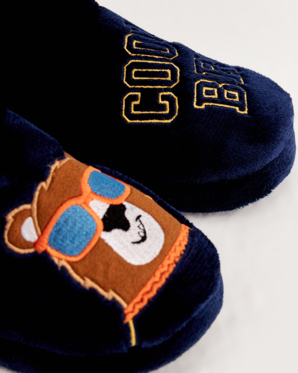 COOL BRO - Ayı Figürlü Lacivert Erkek Panduf