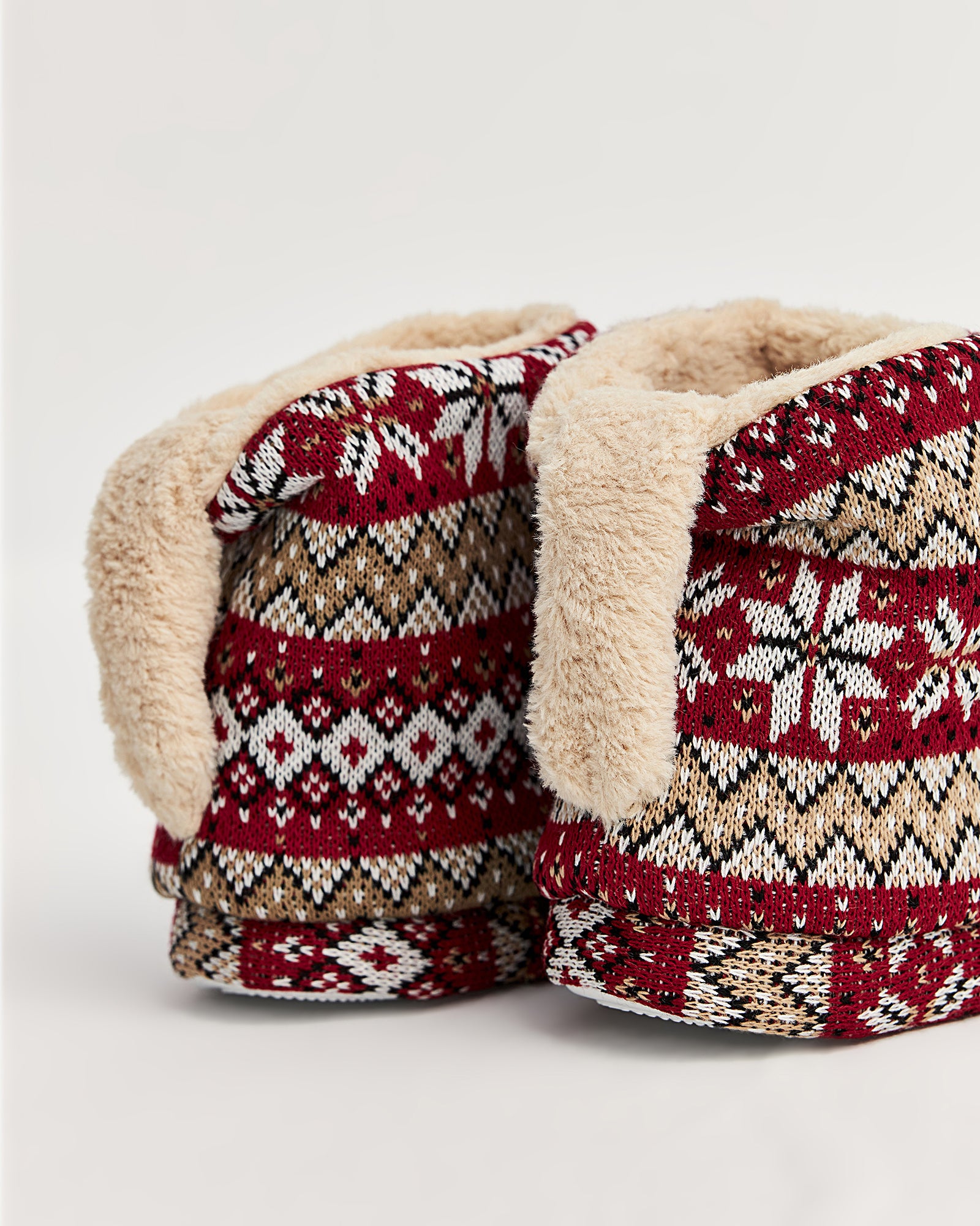 NORP -  Desenli Kırmızı Kadın Panduf