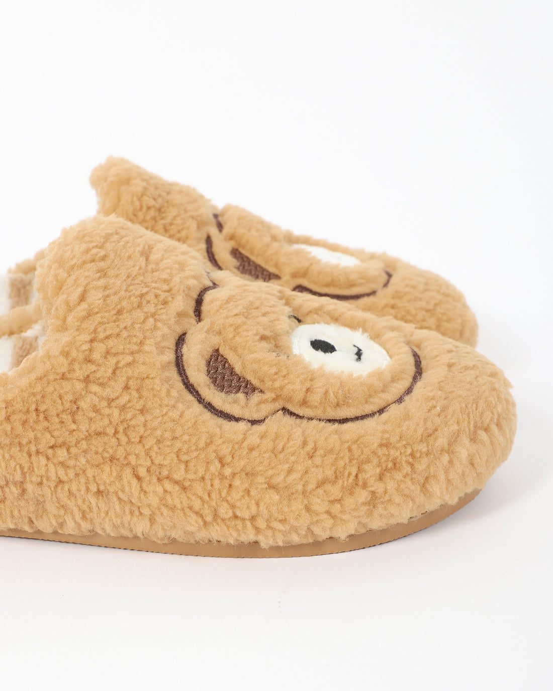 Kadın Ayıcık Figürlü Camel Ev Terliği - BERY