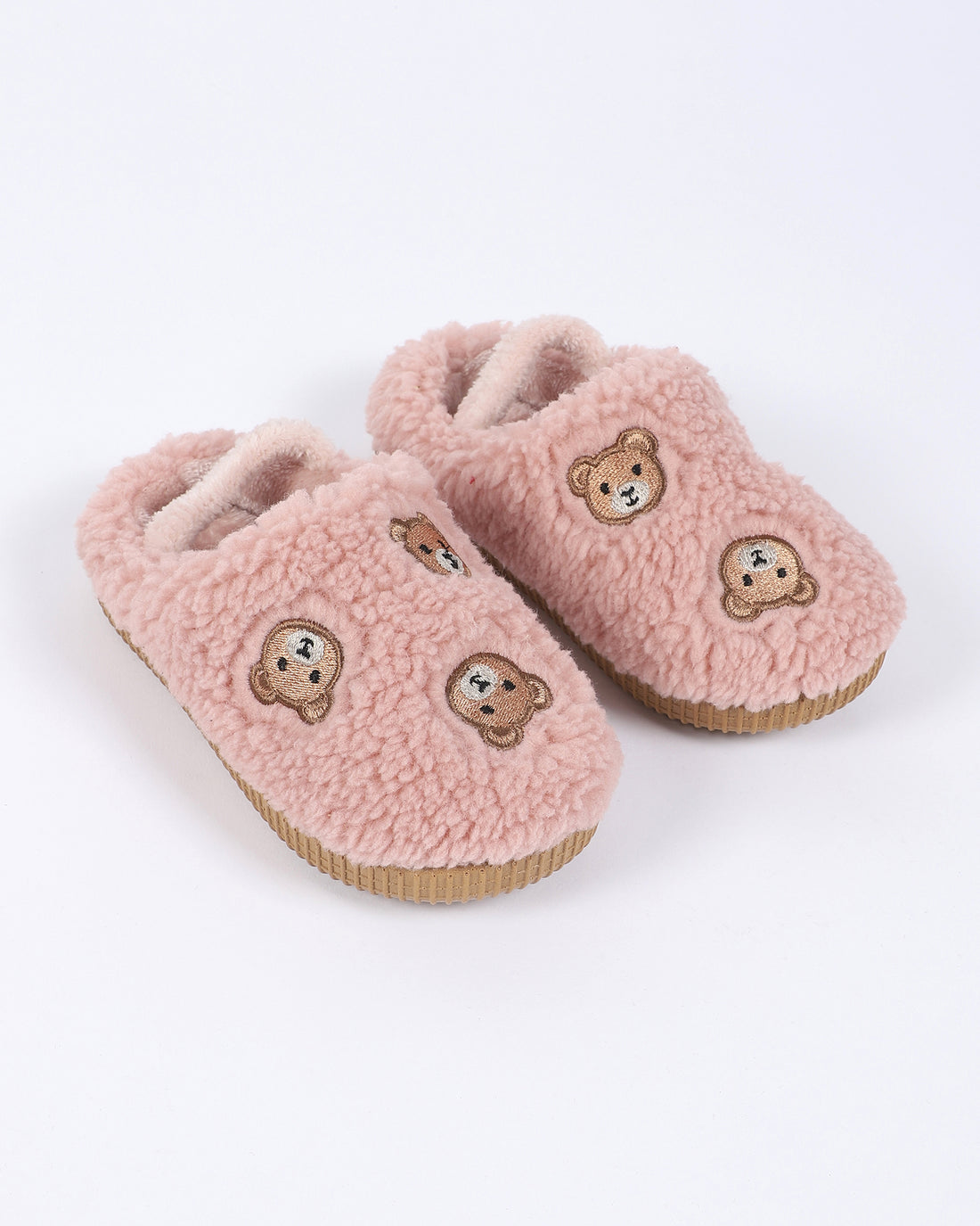 Çocuk Ayıcık Nakış Desenli Ev Ayakkabısı - BEARMOOD