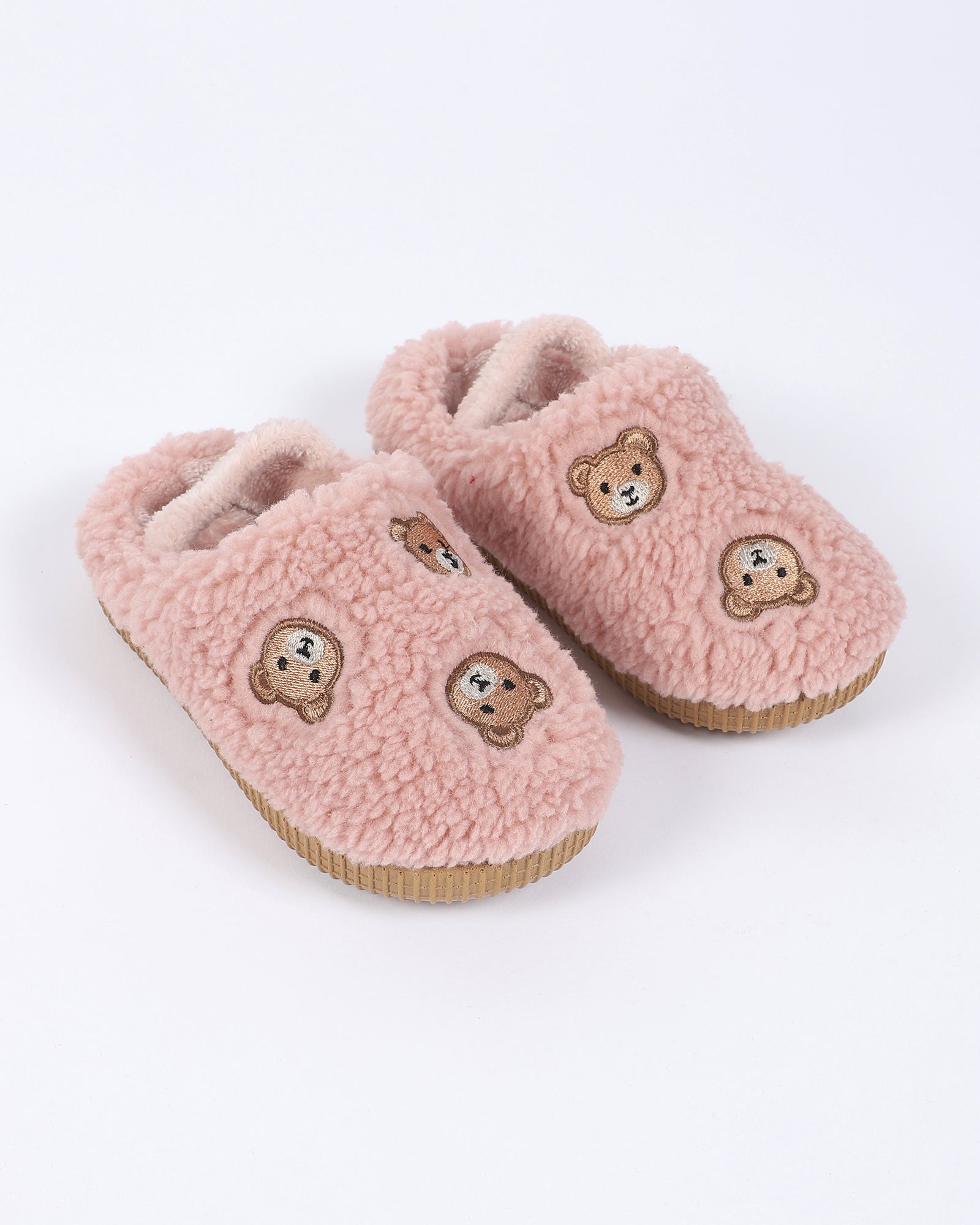 Çocuk Ayıcık Nakış Desenli Ev Ayakkabısı - BEARMOOD
