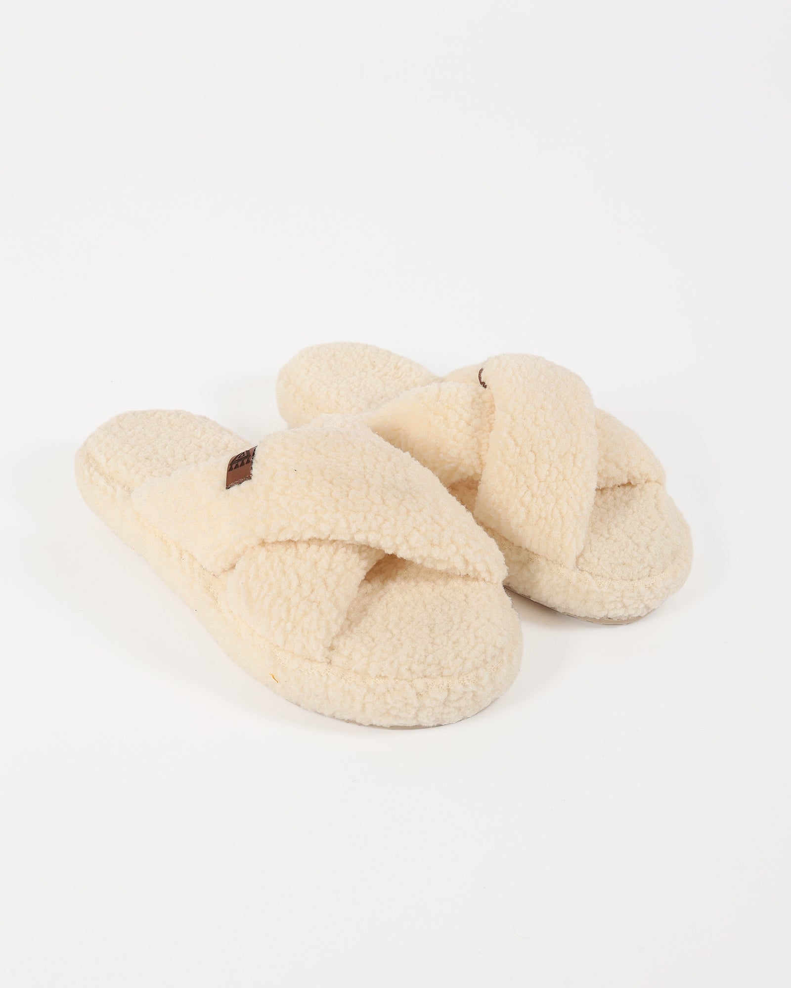 Kadın Deri Etiket Detaylı Ev Terliği-JANA