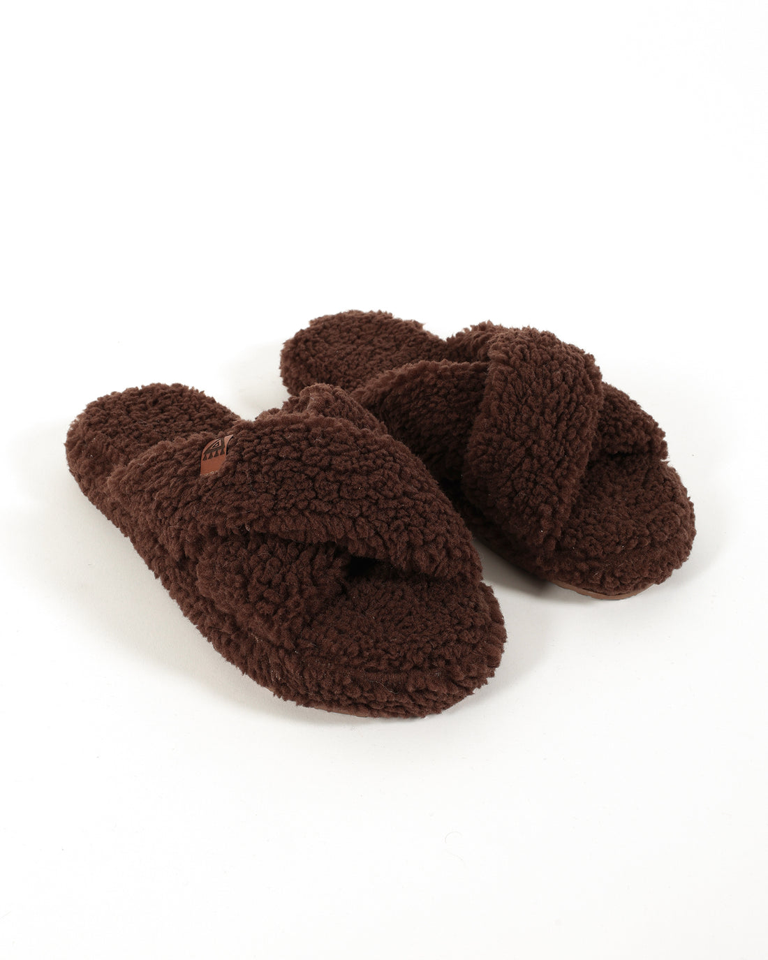 Kadın Deri Etiket Detaylı Ev Terliği-JANA