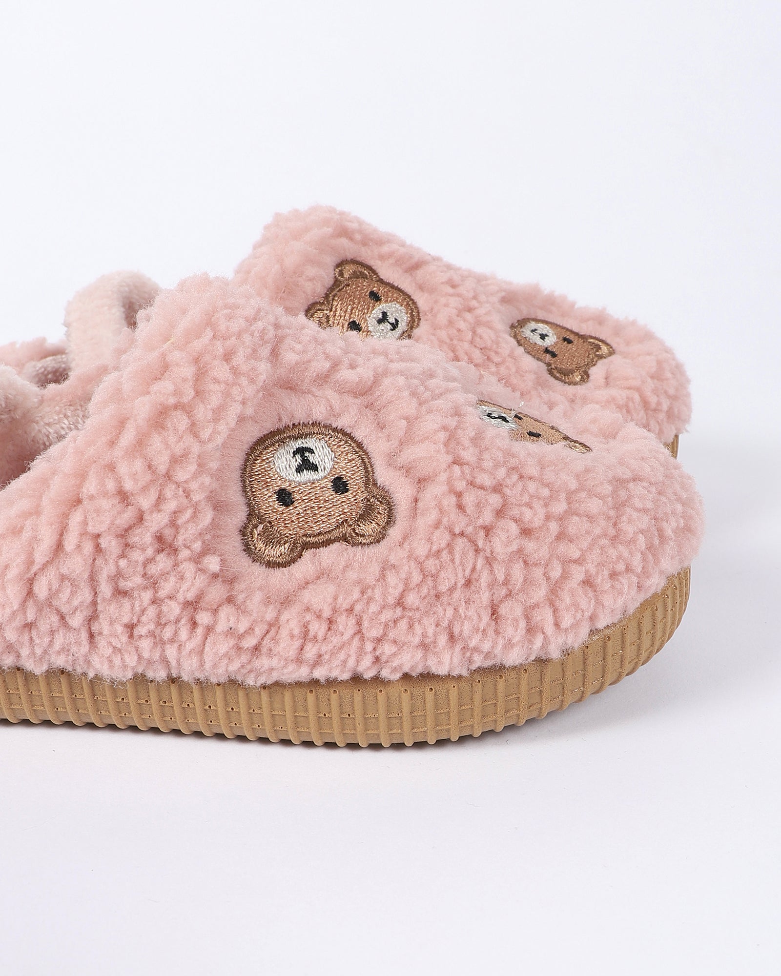Çocuk Ayıcık Nakış Desenli Ev Ayakkabısı - BEARMOOD