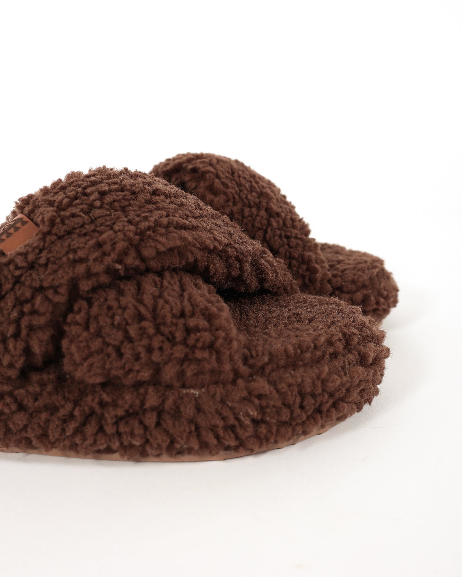 Kadın Deri Etiket Detaylı Ev Terliği-JANA