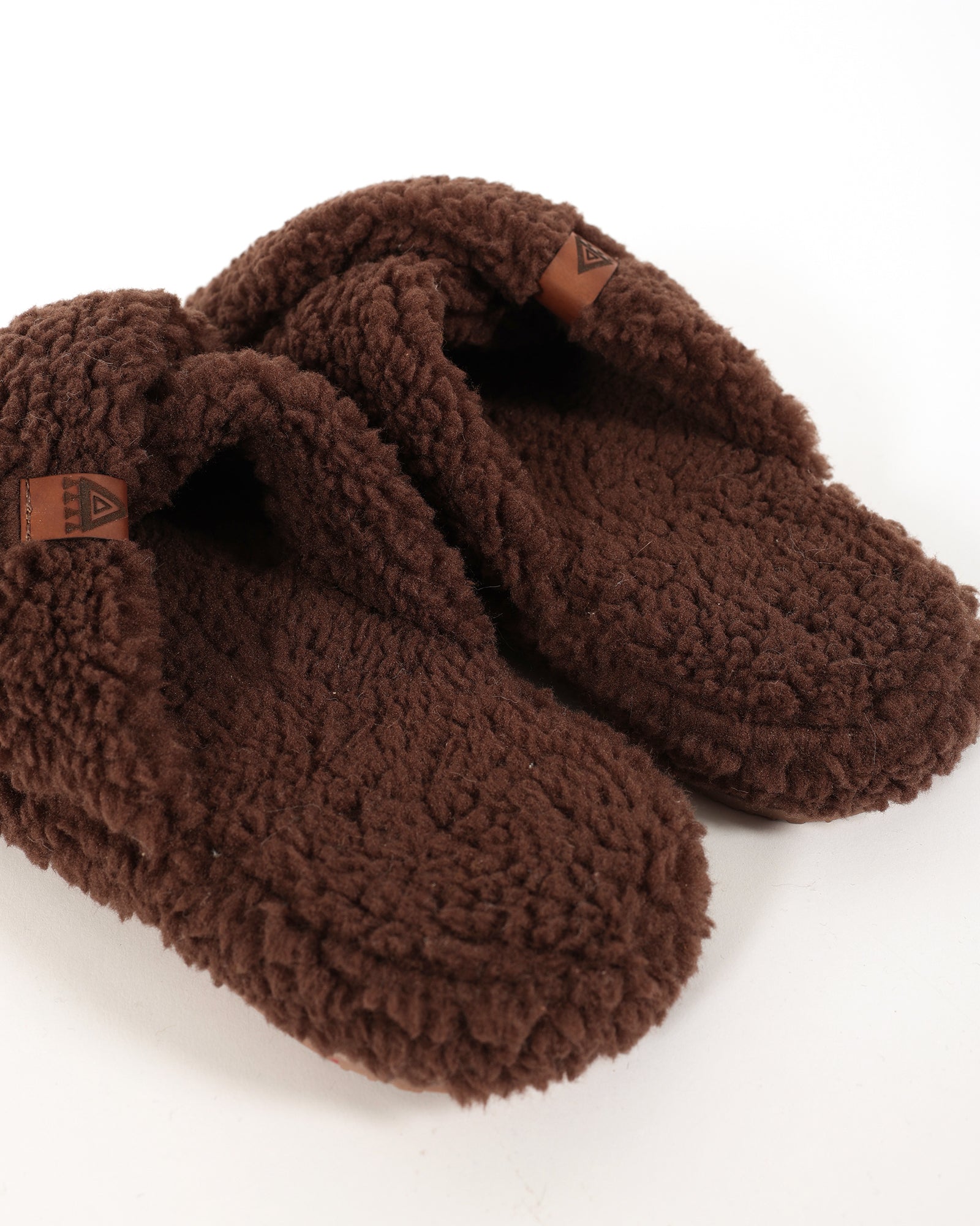 Kadın Deri Etiket Detaylı Ev Terliği-JANA