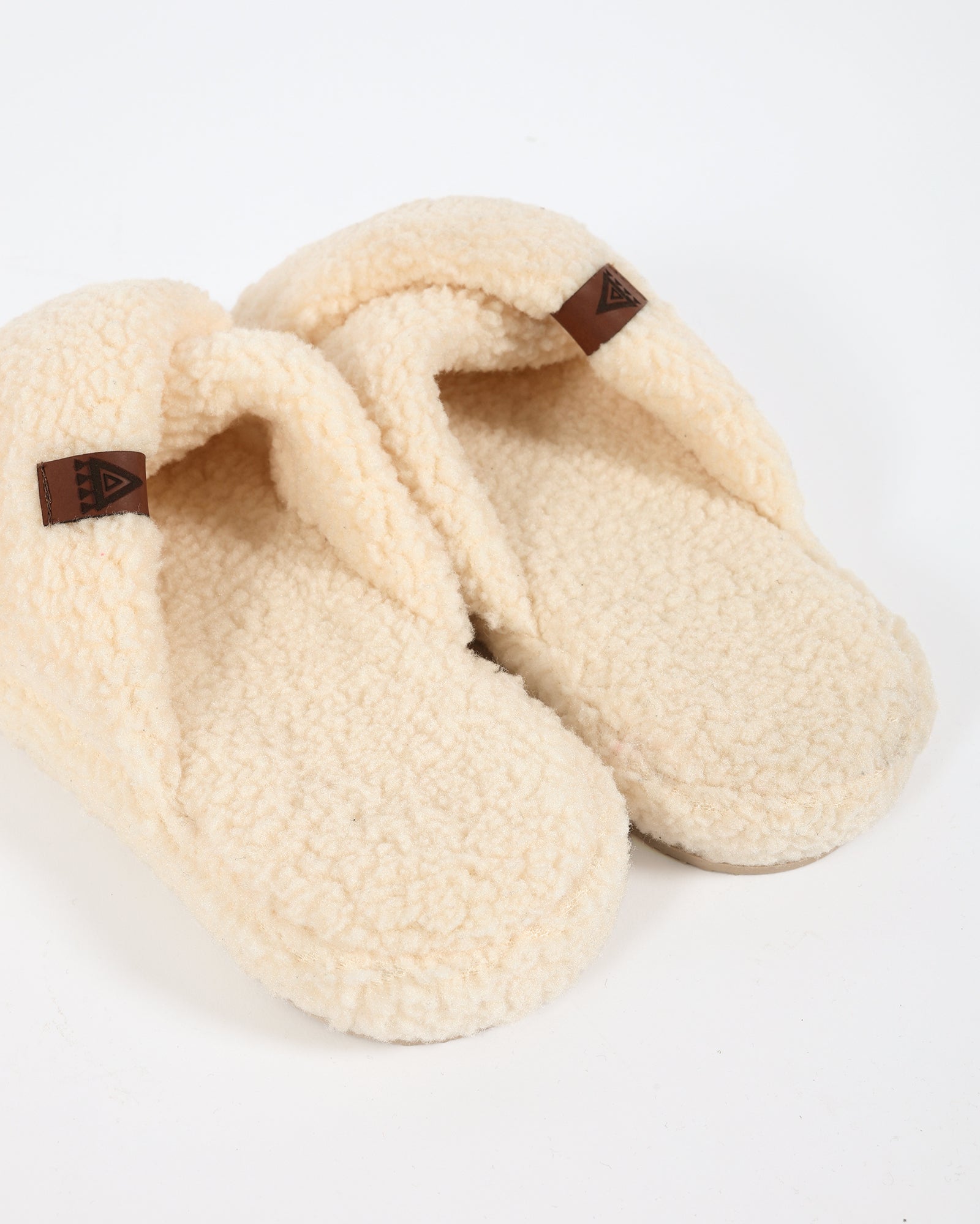 Kadın Deri Etiket Detaylı Ev Terliği-JANA