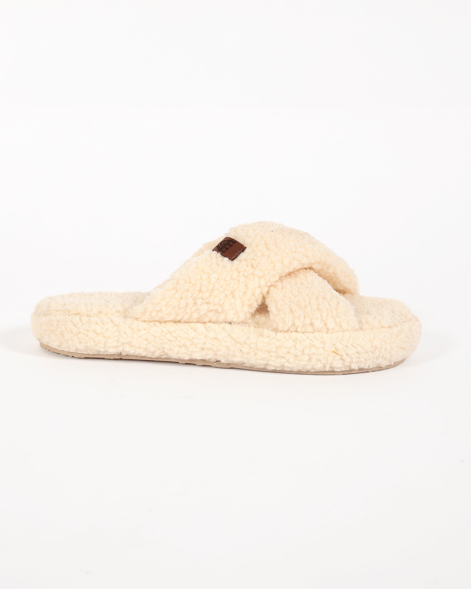 Kadın Deri Etiket Detaylı Ev Terliği-JANA