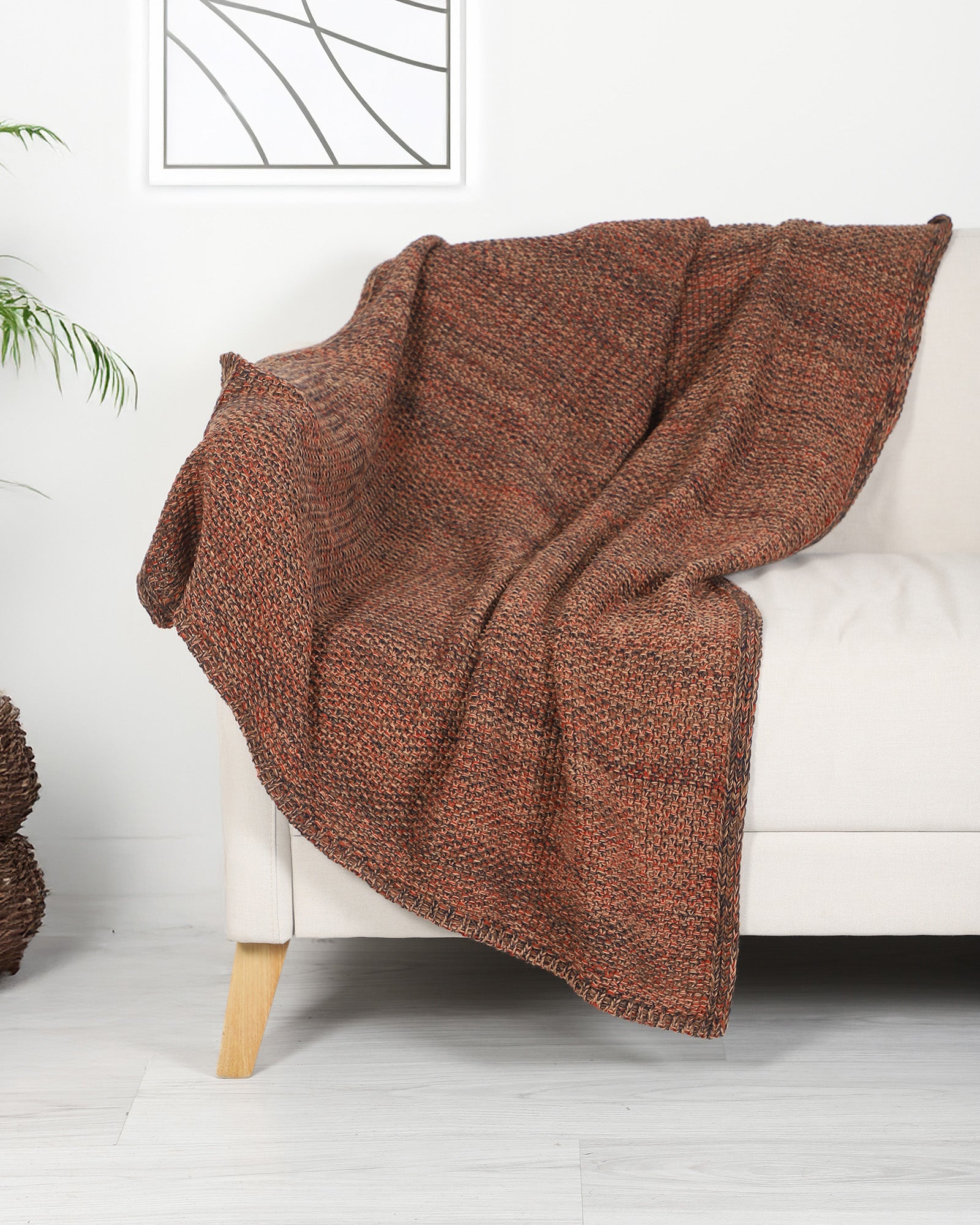 Triko TV Battaniyesi Kişiye Özel Deri Etiketli