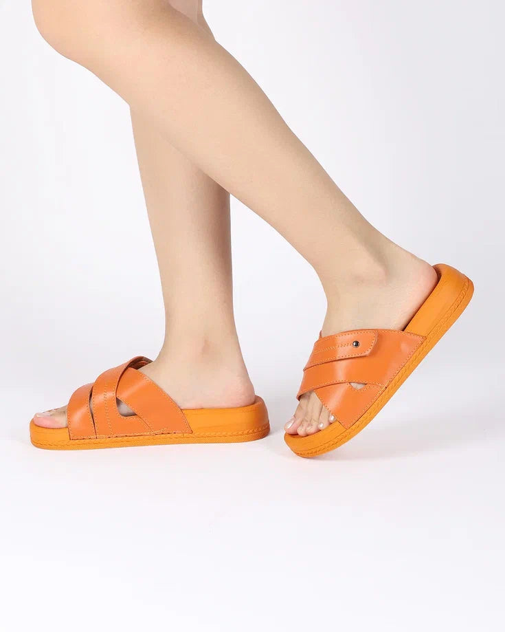 Kadın Yazlık Çapraz Bantlı Terlik - CORAL