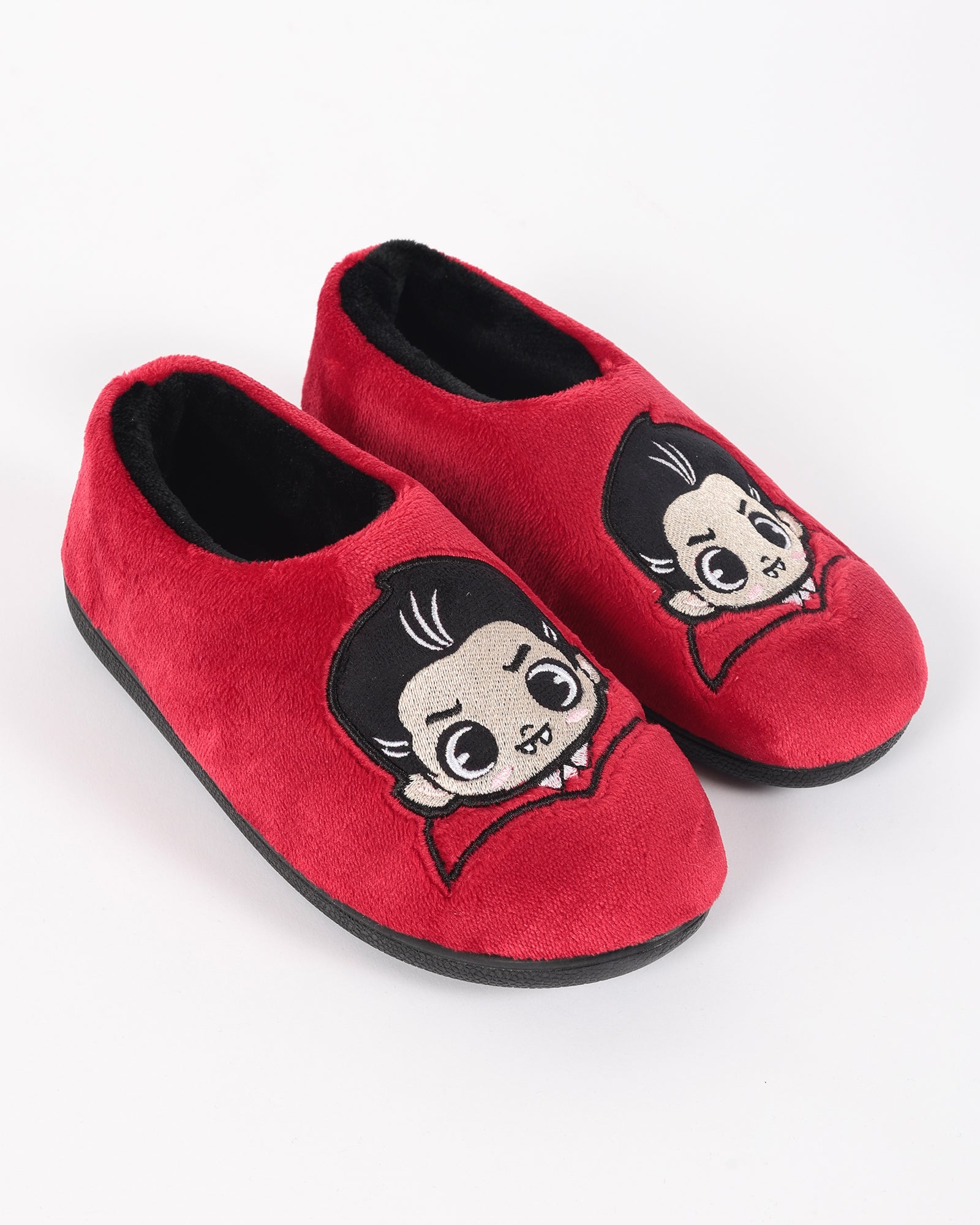 Çocuk Kışlık Sevimli Halloween Vampir Desenli Ev İçi  Ayakkabı