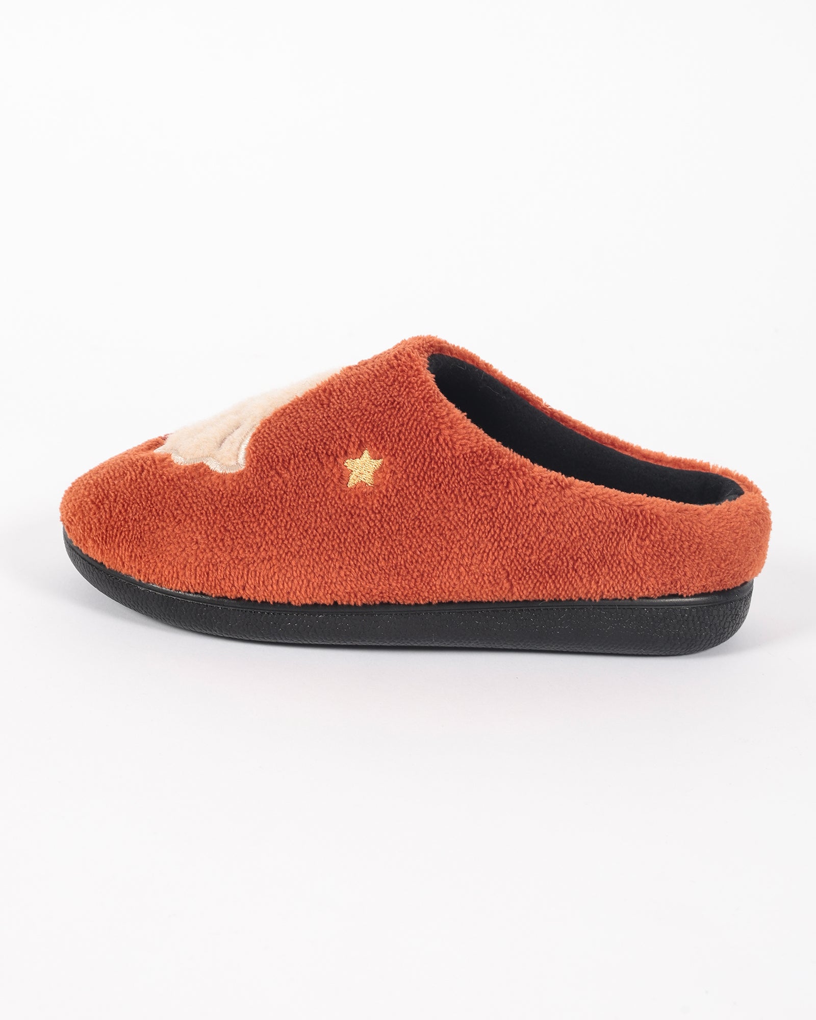 Çocuk Halloween Temalı Hayalet Ve Ay Desenli Kahverengi  Çocuk Kışlık Ev İçi Ayakkabı