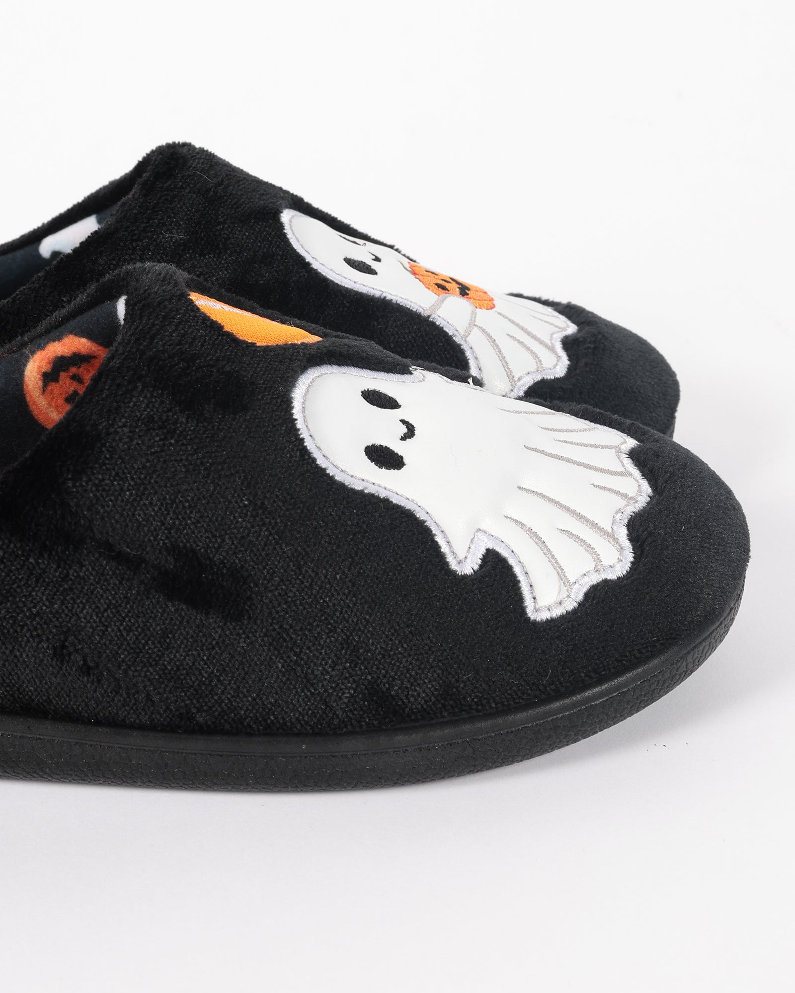 Kadın Halloween Temalı Sevimli Hayalet Çifti Desenli Nakışlı  Ev İçi Ayakkabı