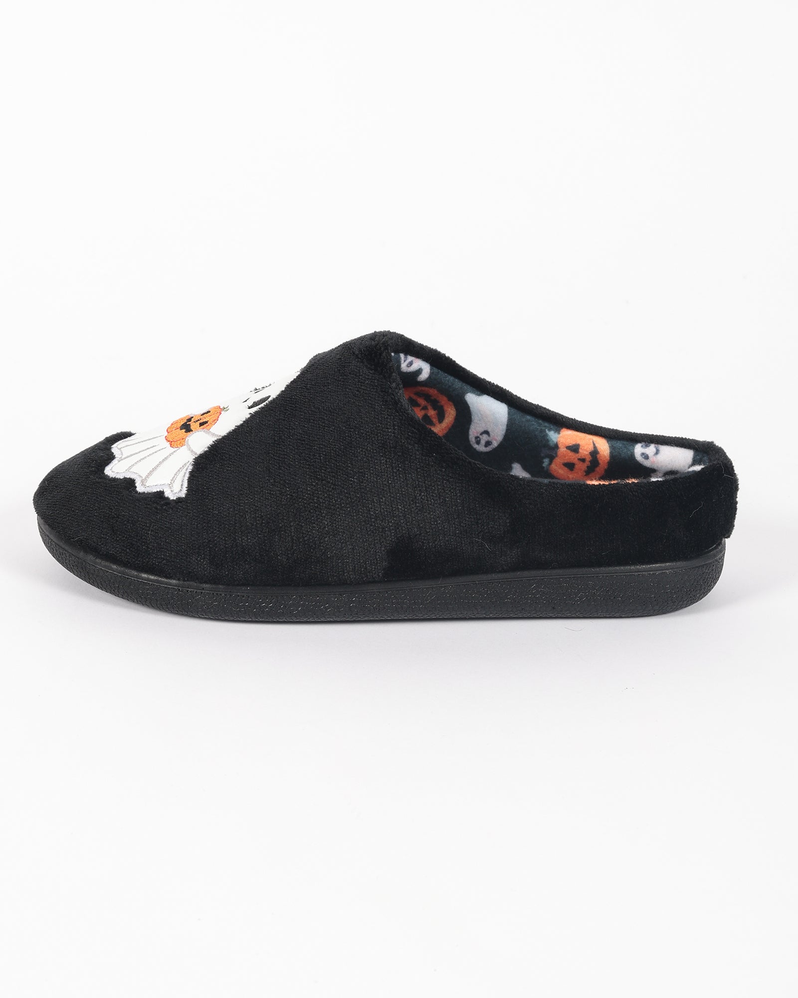 Kadın Halloween Temalı Sevimli Hayalet Çifti Desenli Nakışlı  Ev İçi Ayakkabı