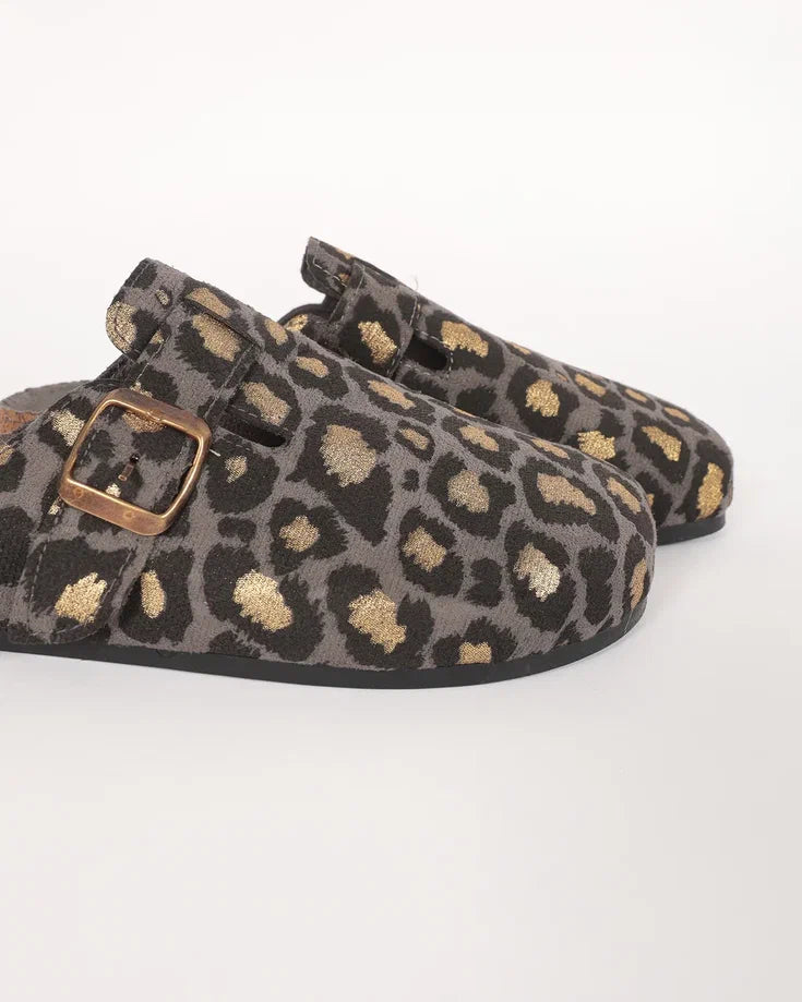 Kadın Leopar Desenli  Yazlık Terlik