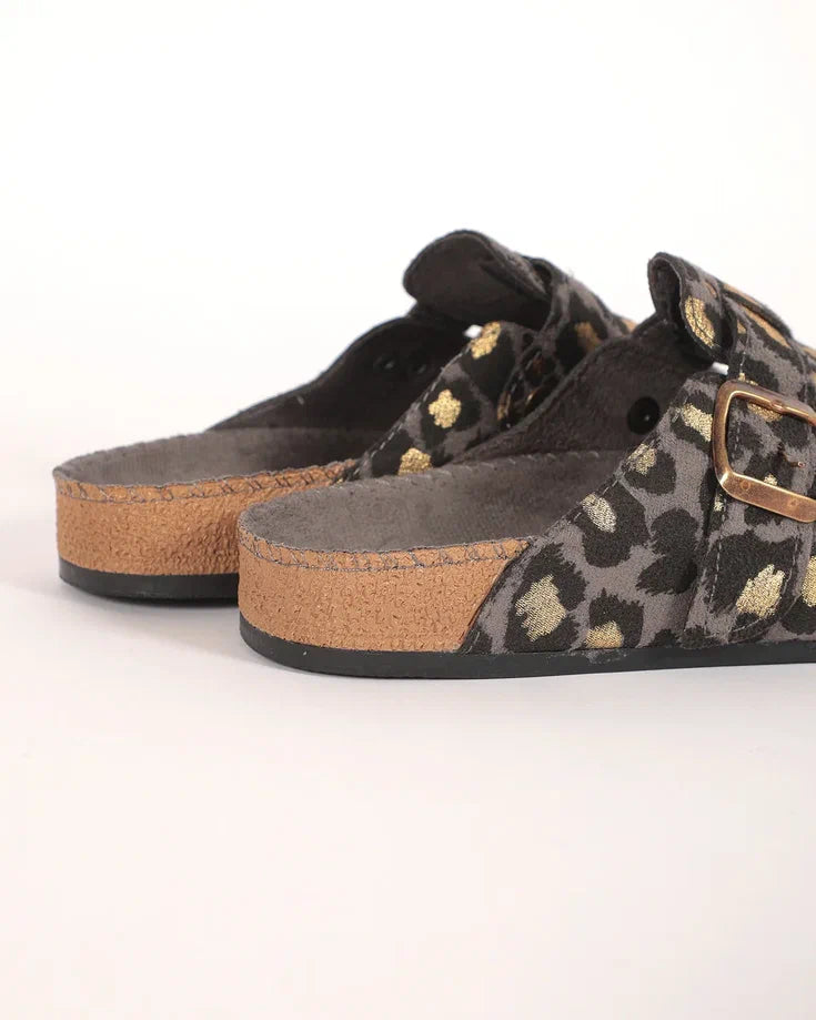 Kadın Leopar Desenli  Yazlık Terlik