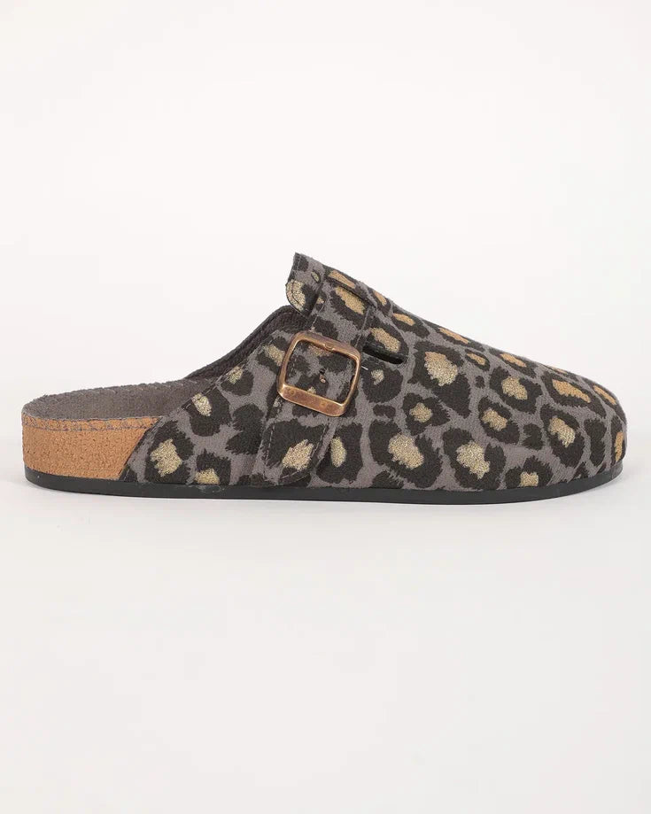 Kadın Leopar Desenli  Yazlık Terlik