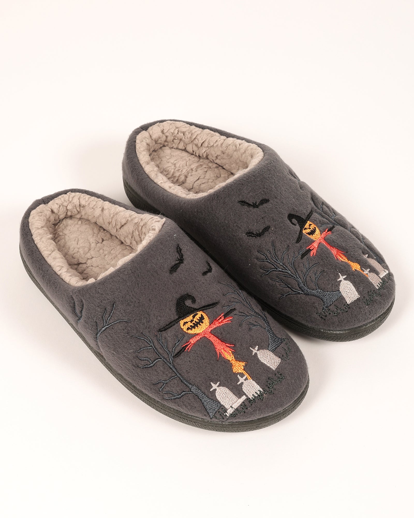 Kadın Halloween Korkuluk Temalı Peluş Ev İçi Ayakkabı