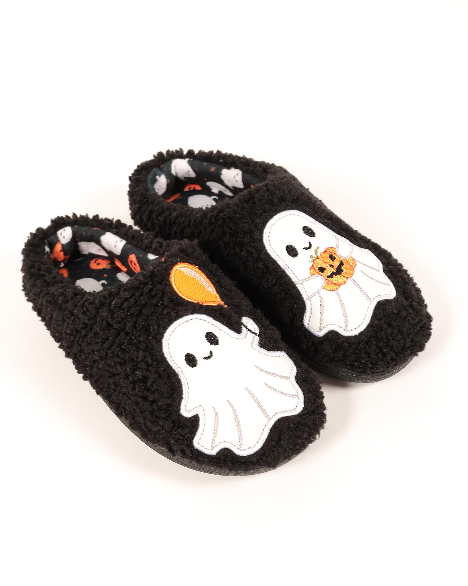 Çocuk  Halloween Temalı Sevimli Hayalet Çifti Desenli Peluş  Ev İçi Ayakkabı