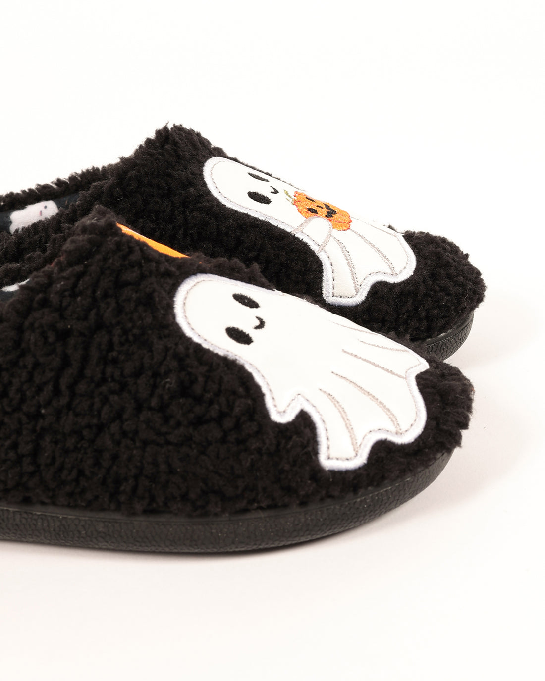 Çocuk  Halloween Temalı Sevimli Hayalet Çifti Desenli Peluş  Ev İçi Ayakkabı