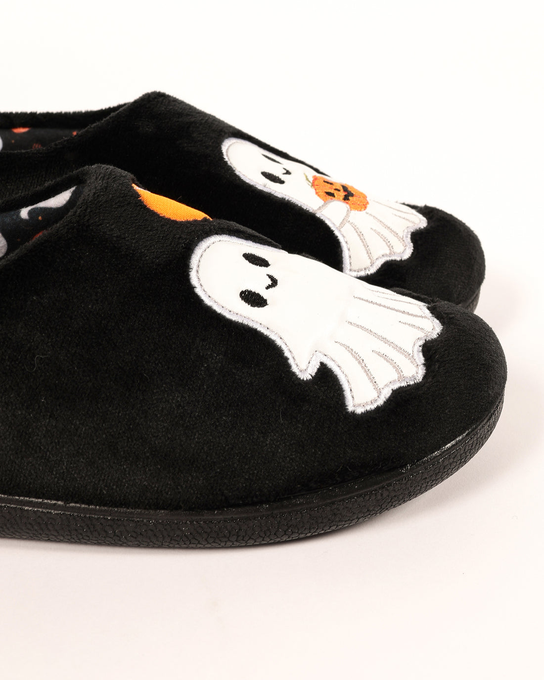 Kadın Halloween Temalı Sevimli Hayalet Çifti Desenli Nakışlı  Ev İçi Ayakkabı