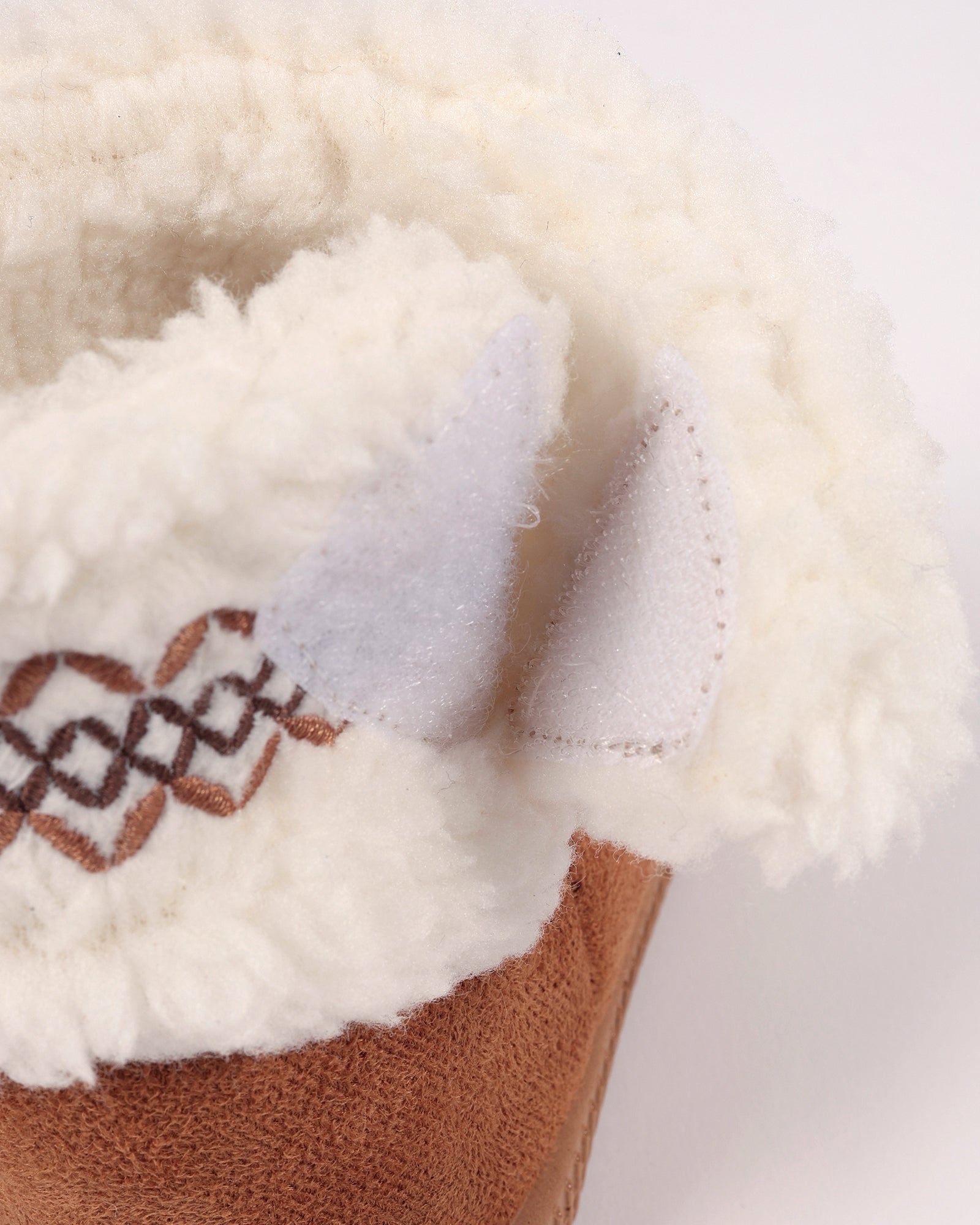 Bebek Ve Çocuk Camel Süet Görünümlü Peluş Panduf