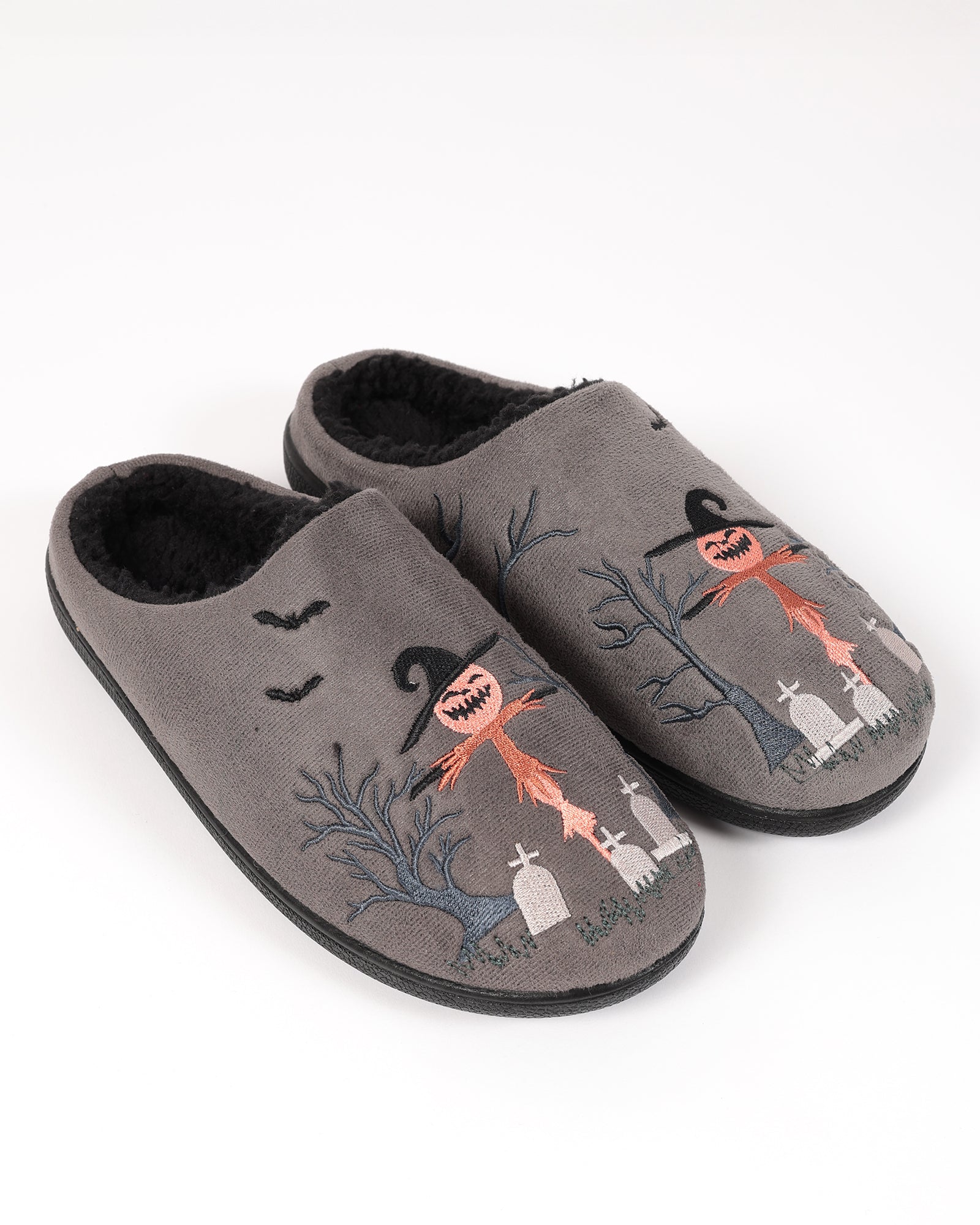 Erkek Halloween Korkuluk Temalı Peluş Ev İçi Ayakkabı